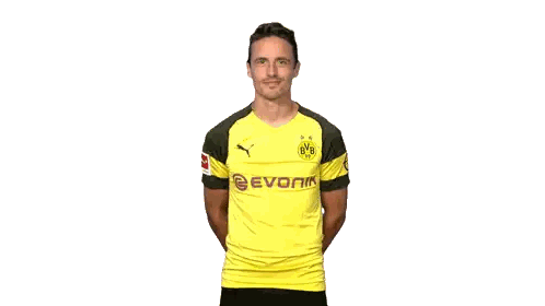 Man in BVB Yellow and Black Jersey