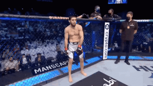 Man In Cage With Crypto.com Sign GIF