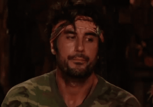 Man in Camouflage Shirt and Bandana