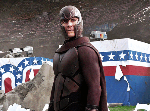 Man In Cape With Letter M GIF