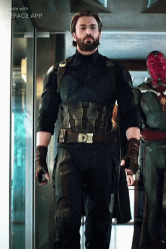 Man in Captain America Costume Next to Another