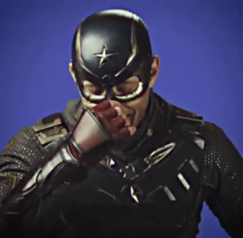 Man in Captain America Costume Saying F*ck You