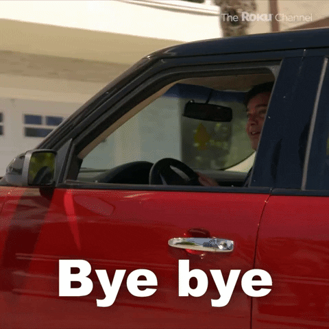 Man In Car Bye Bye Meme GIF