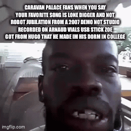 Man in Car Caravan Palace Fans Lone Digger