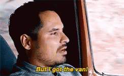 Man in Car Saying But I Got the Van