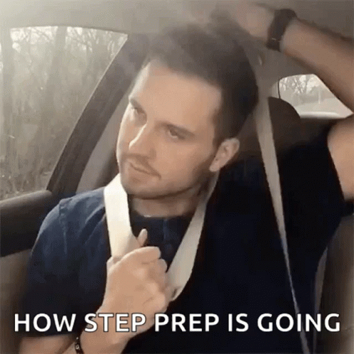 Man In Car Saying How Step Prep Is Going GIF