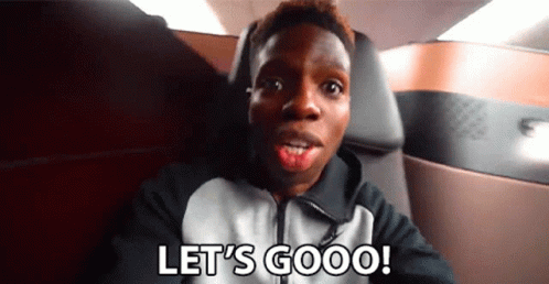 Man in Car Saying Let's Goooo