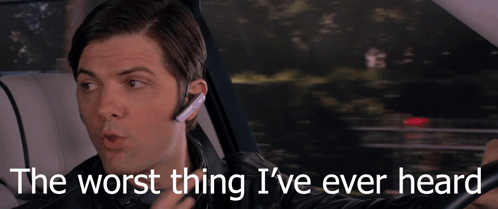 Man in Car Saying Worst Thing Ever