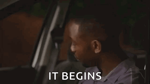 Man In Car Says It Begins GIF