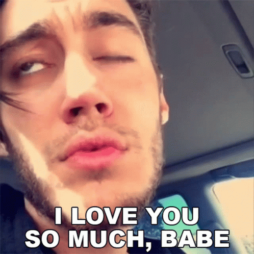 Man in Car With Eyes Closed Says I Love You So Much Babe