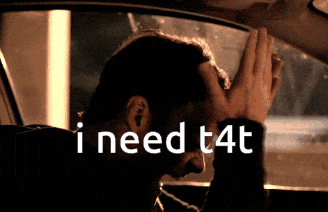 Man in Car With Hand on Head Saying I Need T4T