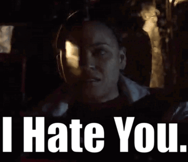 Man in Car with I Hate You