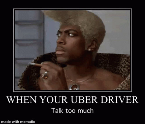 Man in Car With So What's Your Social Security Number