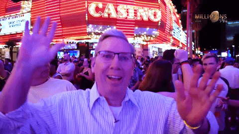 Man In Casino Enjoying Vegas Vacation GIF