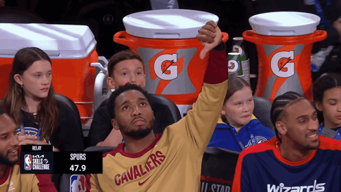 Man In Cavaliers Jersey Giving Thumbs Down GIF
