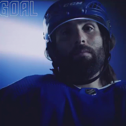 Man In CCM Helmet And Blue Jersey GIF