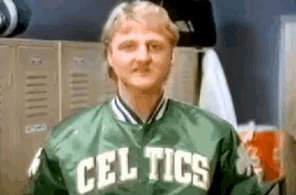 Man In Celtics Jacket In Locker Room GIF