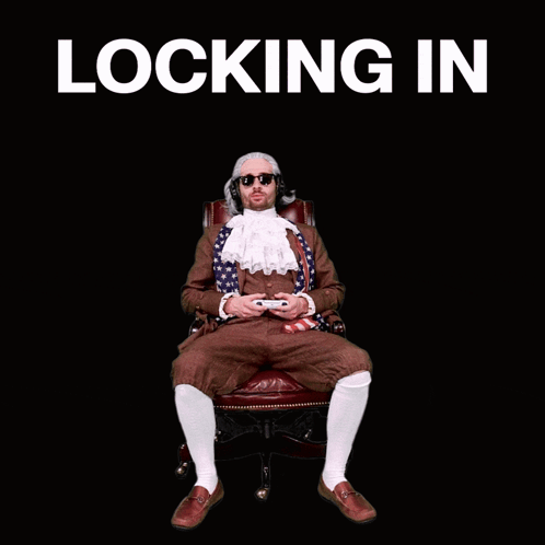 Man in Chair with Red Arrow Locking In
