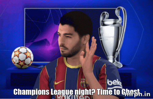 Man in Champions League Jersey Says Time to Ghost