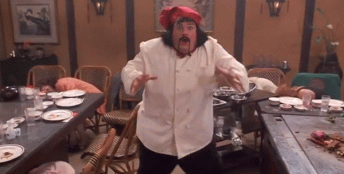 Man in Chef Outfit Dancing