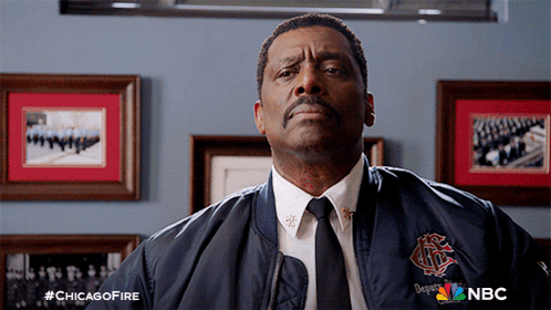 Man In Chicago Fire Jacket And Tie GIF