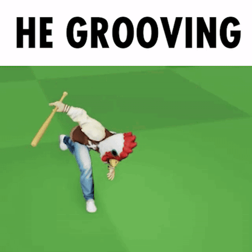 Man In Chicken Mask Dancing He Grooving GIF