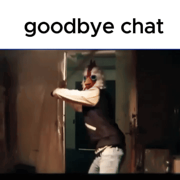 Man in Chicken Mask Goodbye Chat