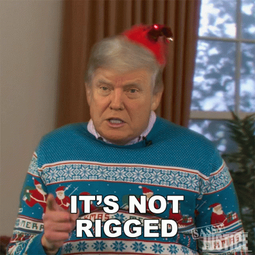 Man in Christmas Sweater Says It's Not Rigged