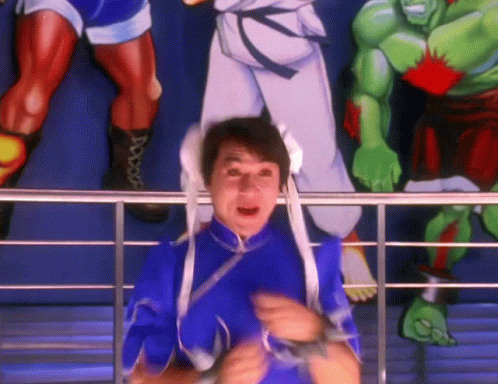 Man In Chun Li Costume GIF