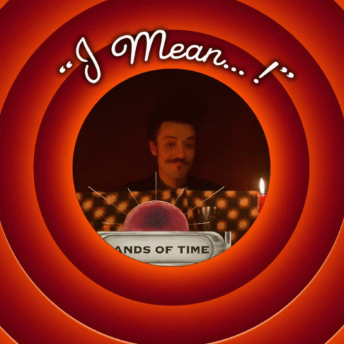 Man in Circle Saying I Mean