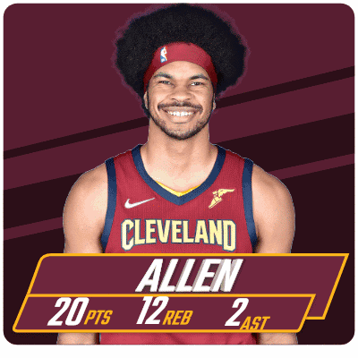 Man in Cleveland Allen Jersey and Headband