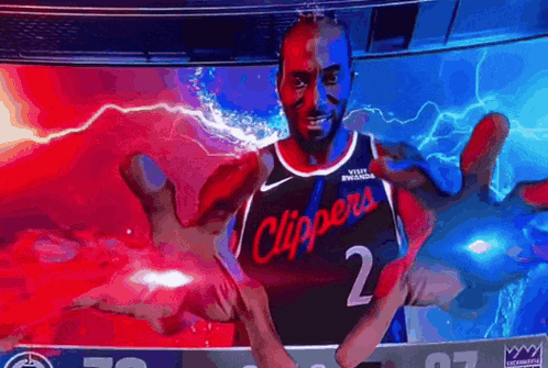 Man In Clippers Jersey Number 2 GIF