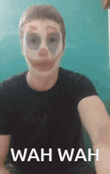 Man In Clown Mask Taking Selfie Wah Wah GIF