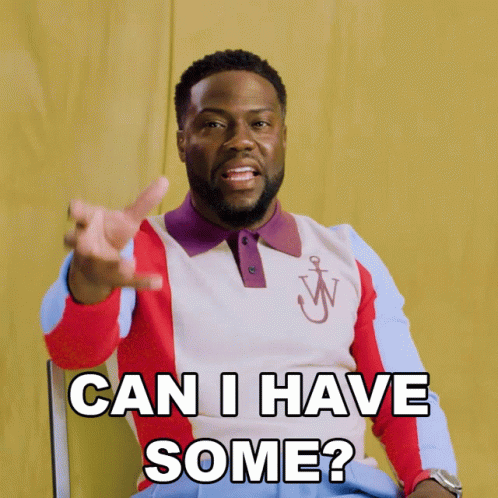 Man In Colorful Shirt Asking Can I Have Some GIF