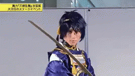 Man in Costume Holding Sword