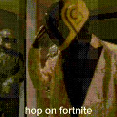 Man in Costume Hop on Fortnite