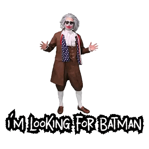 Man in Costume Looking for Batman