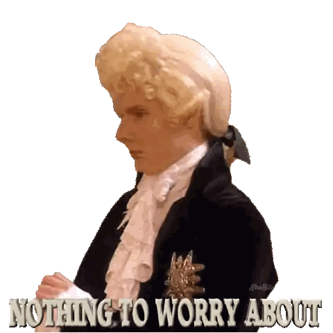 Man in Costume Saying Nothing to Worry About