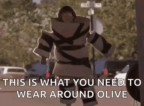 Man In Costume Says This Is What You Need To Wear Around Olive GIF