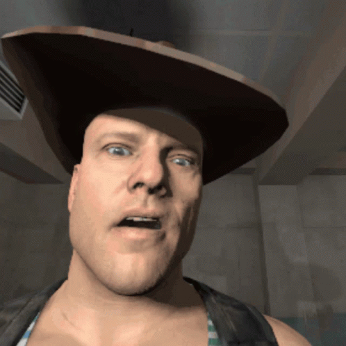 Man in Cowboy Hat and Leather Vest