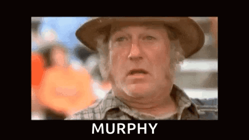 Man in Cowboy Hat and Plaid Shirt Making Face