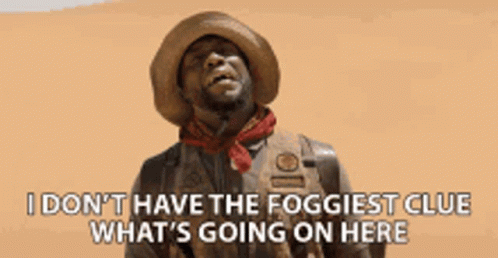 Man in Cowboy Hat and Scarf Says I Don't Have the Foggiest Club