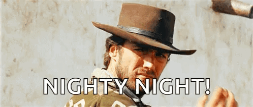 Man In Cowboy Hat Saying Nighty Night GIF