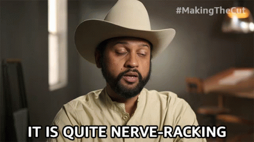 Man in Cowboy Hat Saying Quite Nerve-Racking