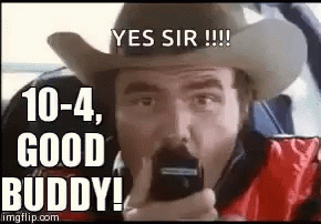 Man in Cowboy Hat Saying Yes Sir