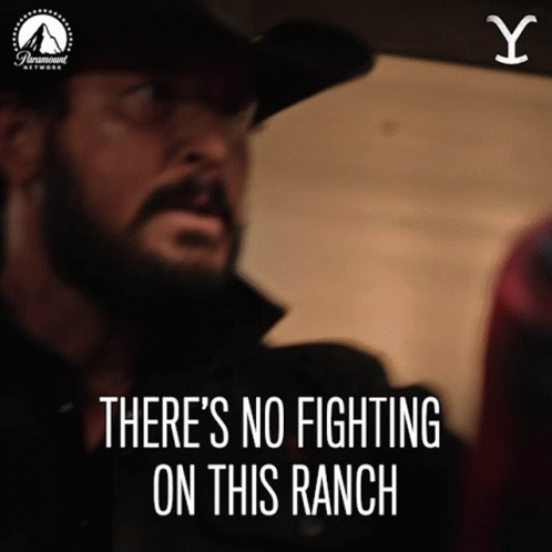 Man in Cowboy Hat Says No Fighting