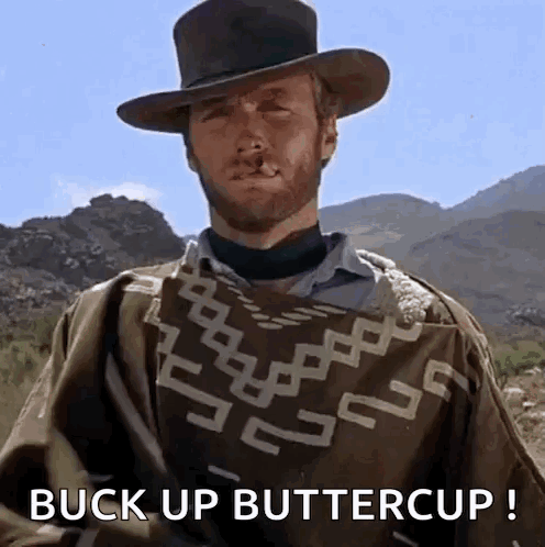 Man in Cowboy Hat Says You Gonna Pull Those Pistols or Whistle Dixie