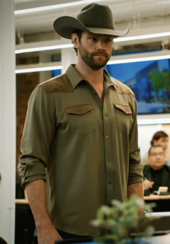 Man in Cowboy Hat with Beard