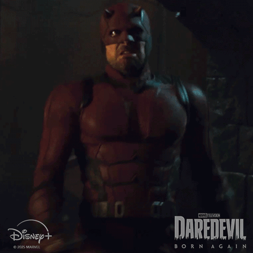 Man in Daredevil Costume Screaming