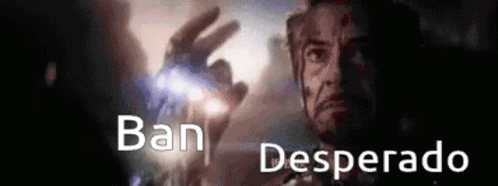 Man in Dark Room Ban Desperado